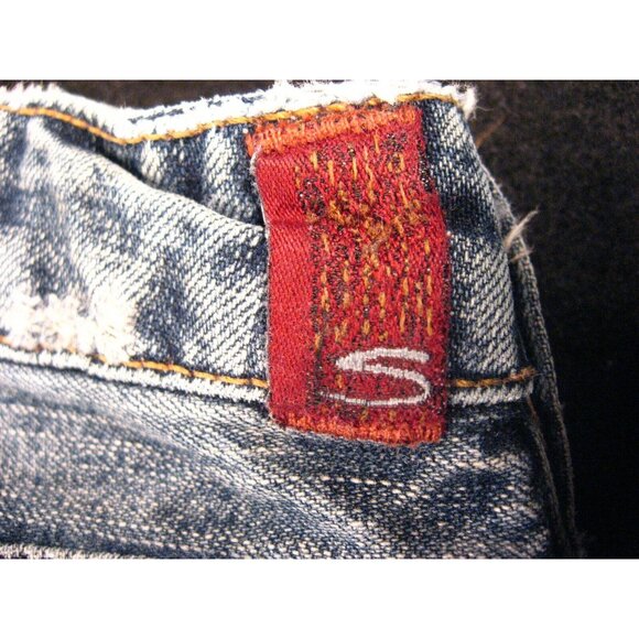 COPY - Silver Jeans CUTOFF JEAN SHORTS Womans Cut Off Sz 27 Blue Denim Destress… - Picture 6 of 9